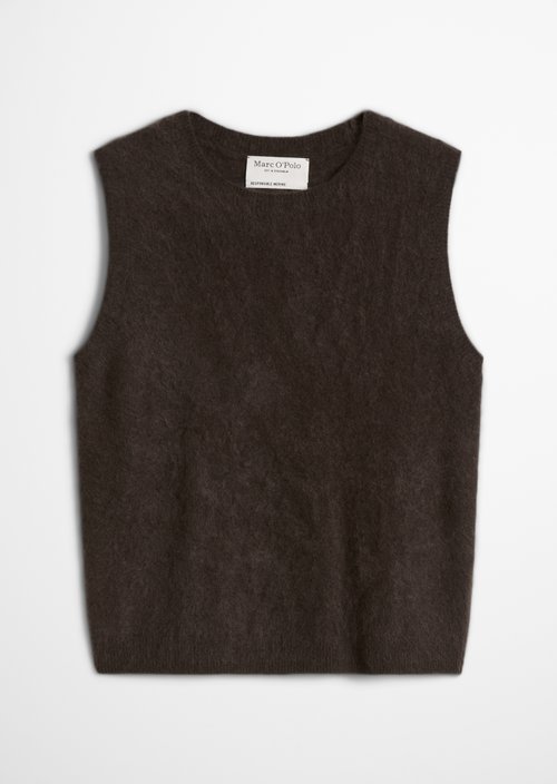 Cozy cropped slipover — Burnt Coffee
