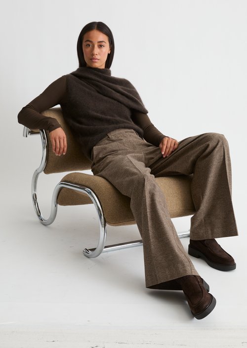 Cozy cropped slipover — Burnt Coffee