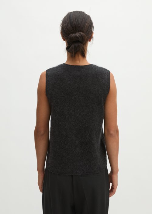 Cozy cropped slipover — Coal Grey Melange