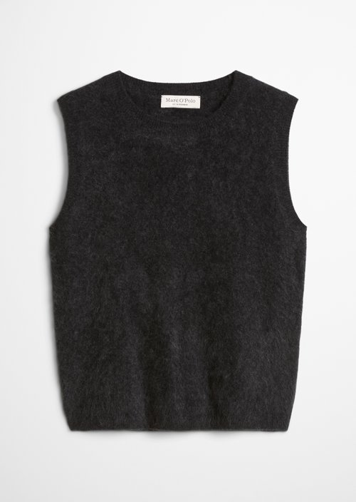 Cozy cropped slipover — Coal Grey Melange