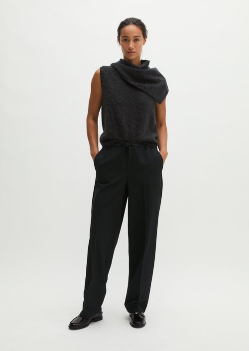 Cozy cropped slipover — Coal Grey Melange