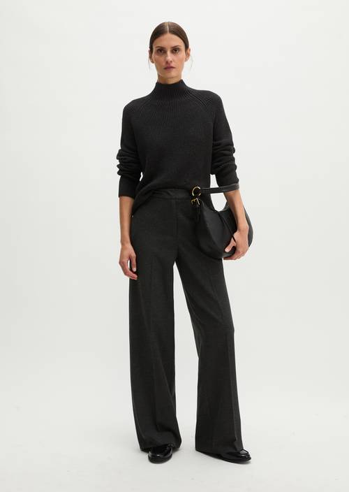 Relaxed-fit pants Coal Grey Melange in front view