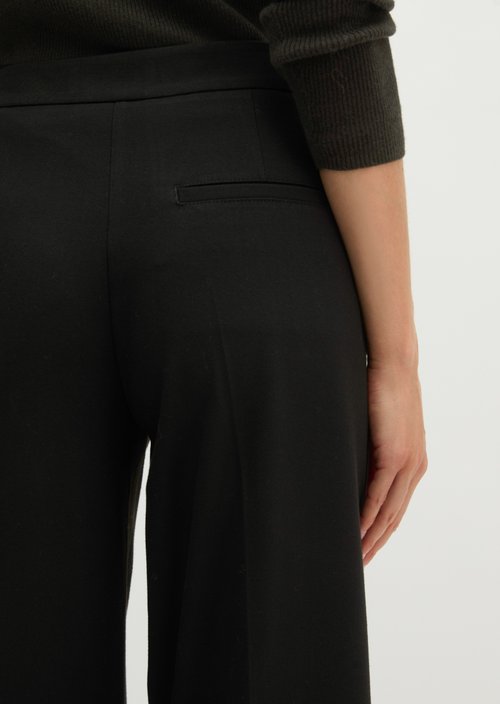 Relaxed-fit flannel pants — Black