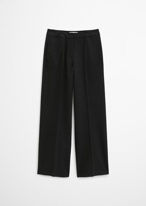 Relaxed-fit flannel pants — Black