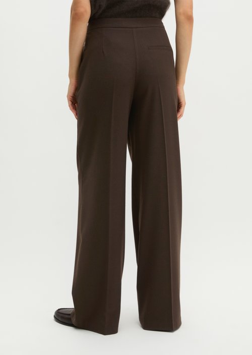Relaxed-fit flannel pants — Burnt Coffee