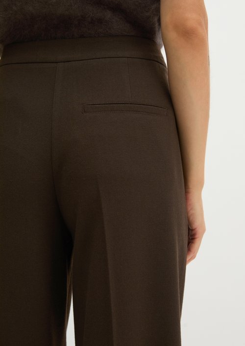 Relaxed-fit flannel pants — Burnt Coffee