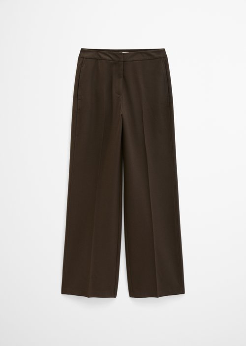Relaxed-fit flannel pants — Burnt Coffee