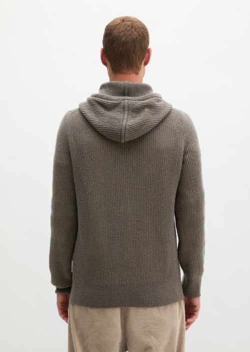 Regular-Fit Hooded Cardigan — Wooden Earth