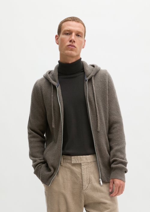 Regular-Fit Hooded Cardigan — Wooden Earth