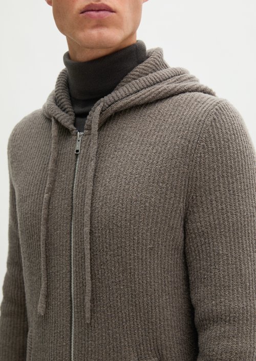 Regular-Fit Hooded Cardigan — Wooden Earth