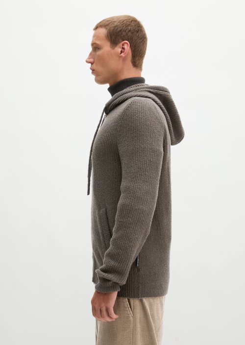 Regular-Fit Hooded Cardigan — Wooden Earth