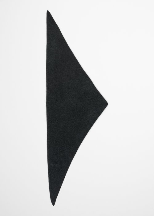 Strick-Dreiecksschal — Coal Grey Melange