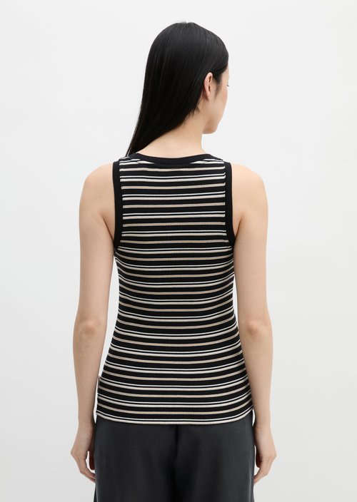 Ribbed top slim — Black