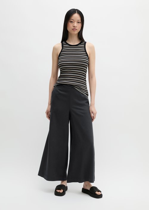 Ribbed top slim — Black