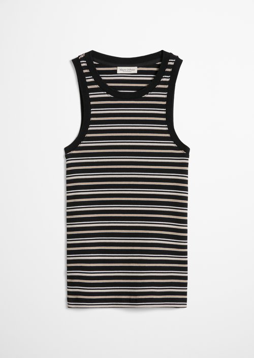Ribbed top slim — Black