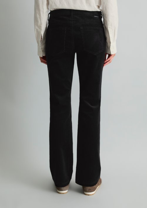 Nella Bootcut Cord Pants — Black
