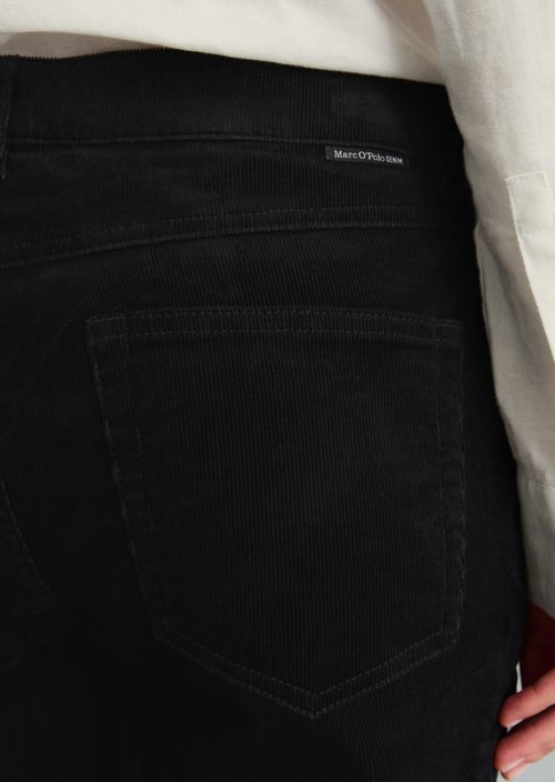 Nella Bootcut Cord Pants — Black