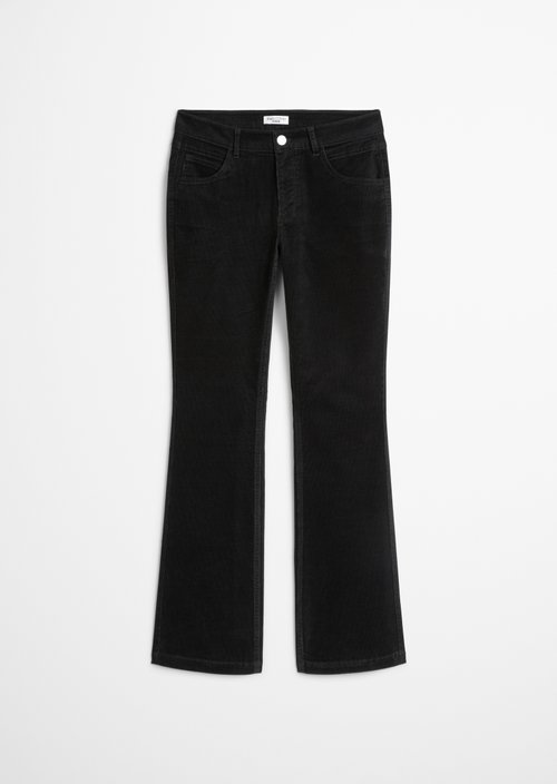 Nella Bootcut Cord Pants — Black