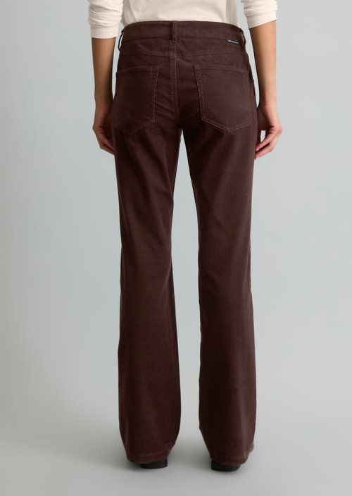 Nella Bootcut Cord Pants — Espresso Brown
