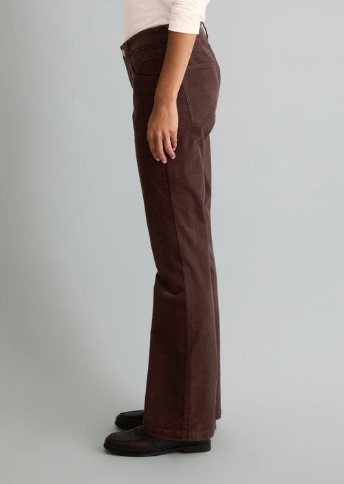 Nella Bootcut Cord Pants — Espresso Brown