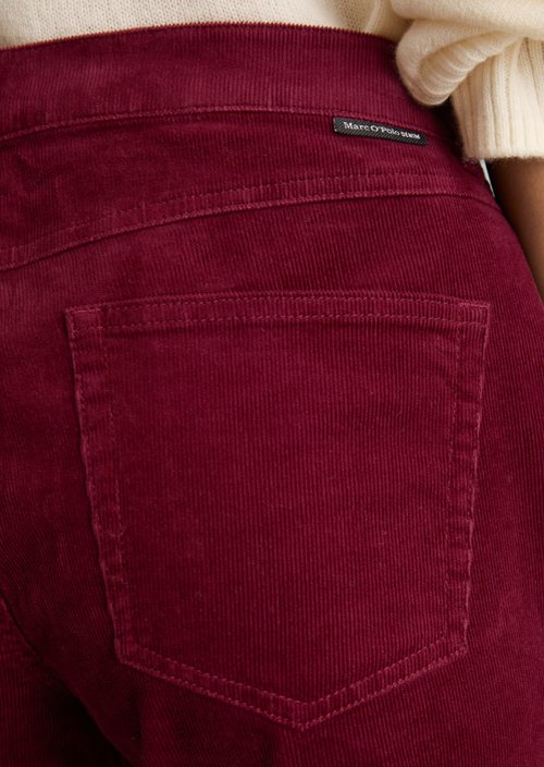 Nella Bootcut Cord Pants — Deep Burgundy