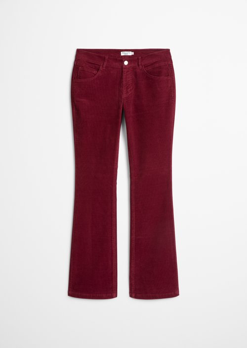 Nella Bootcut Cord Pants — Deep Burgundy