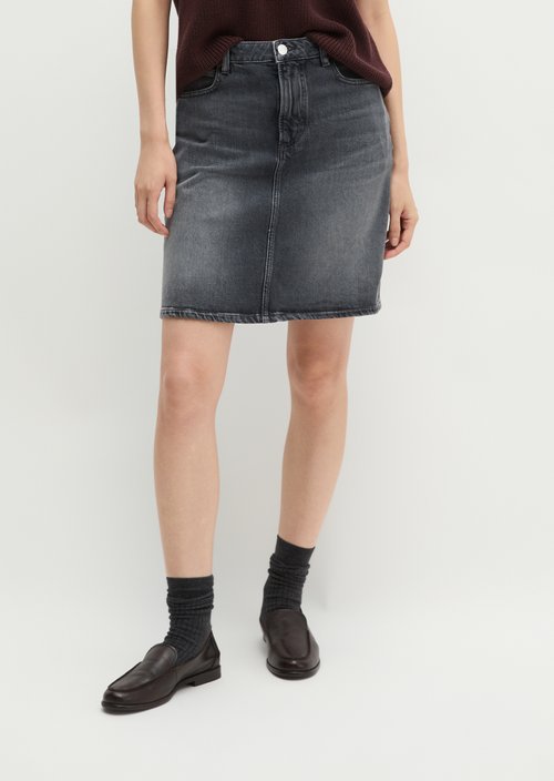 Regular denim skirt — Dark Grey
