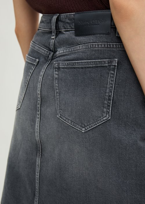 Regular denim skirt — Dark Grey