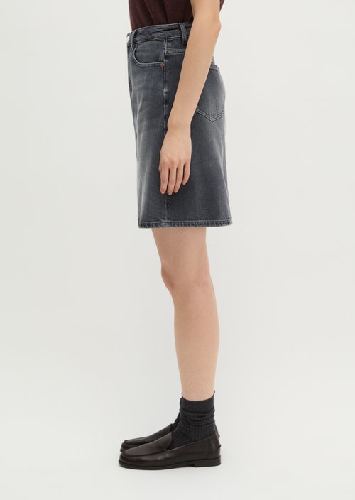 Regular denim skirt — Dark Grey