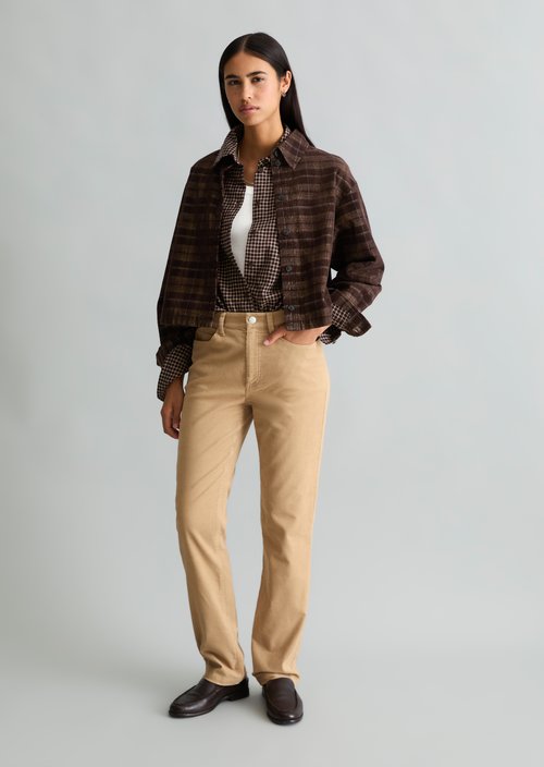 Olina Straight-Leg Cord Pants — Sandpaper