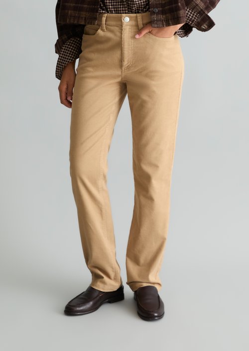 Olina Straight-Leg Cord Pants — Sandpaper