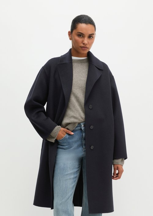 Wool coat relaxed — Deep Night Blue