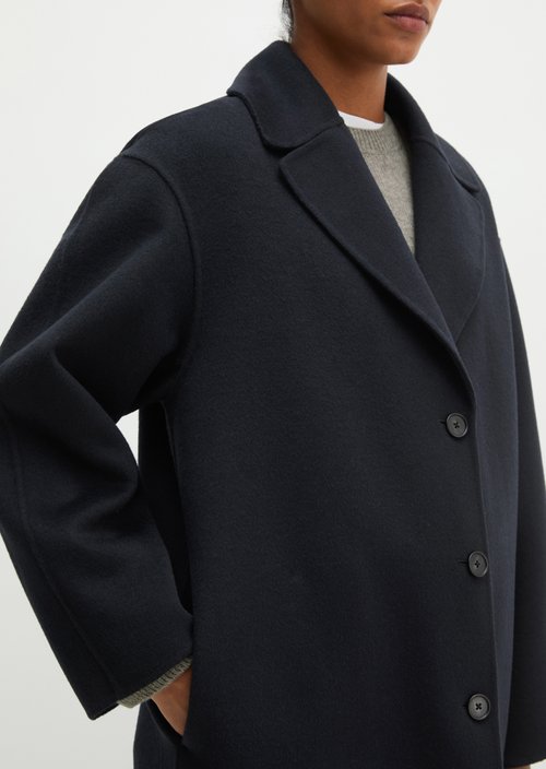 Wool coat relaxed — Deep Night Blue