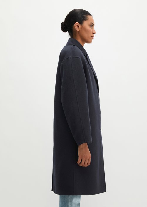 Wool coat relaxed — Deep Night Blue