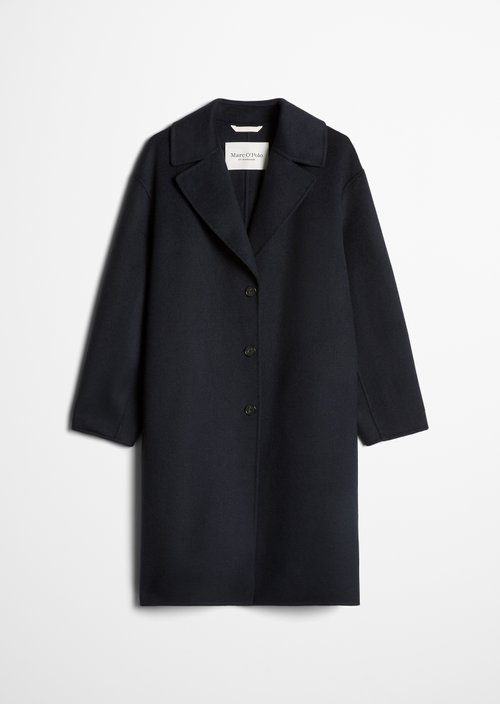 Wool coat relaxed — Deep Night Blue