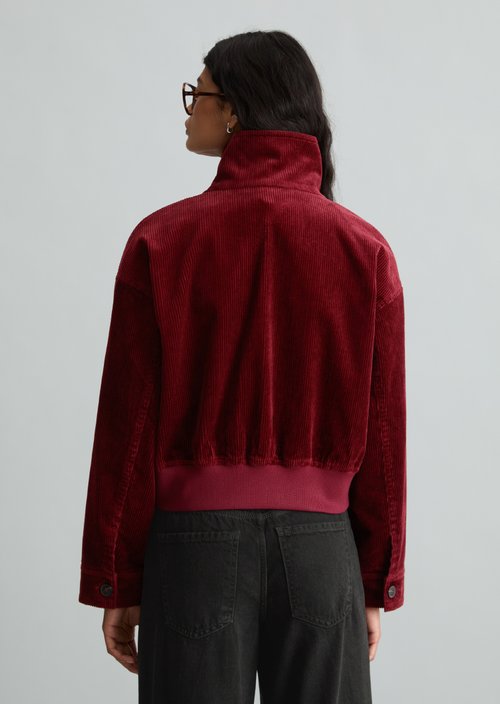 Regular-Fit Corduroy Blouson — Deep Burgundy