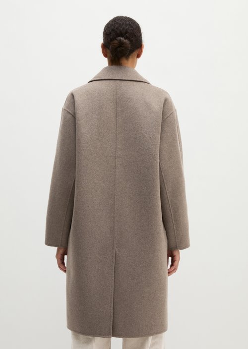 Wool coat relaxed — Stone Taupe Melange (alternate view)