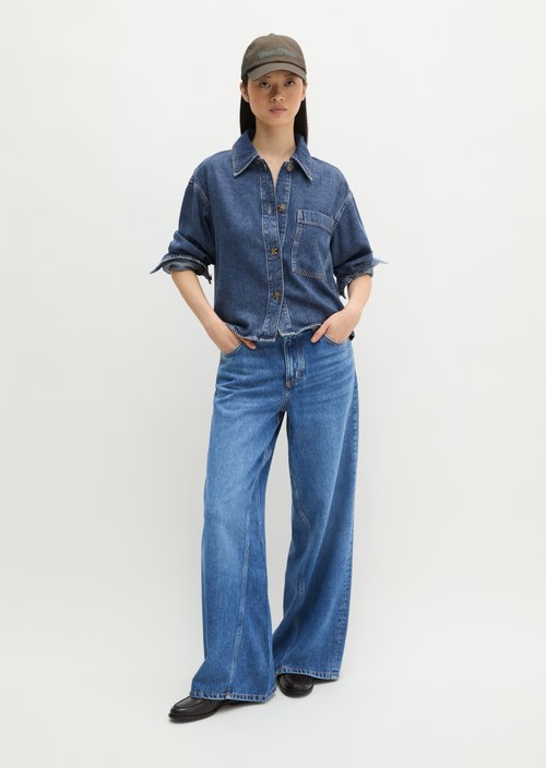 Regular denim blouse — Medium Blue