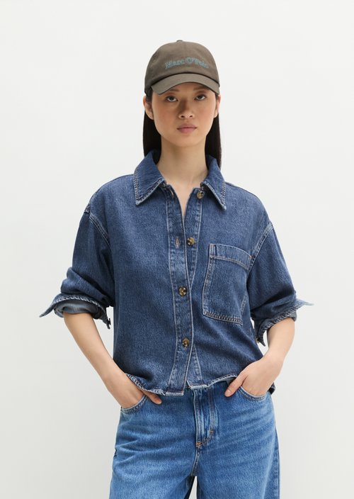 Regular denim blouse — Medium Blue
