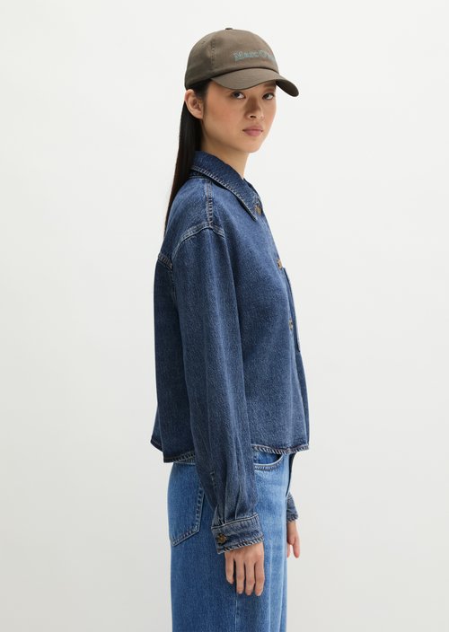 Regular denim blouse — Medium Blue