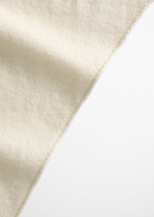 Strick-Dreiecksschal — White Blush