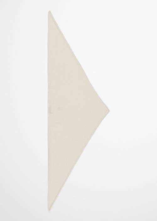 Strick-Dreiecksschal — White Blush