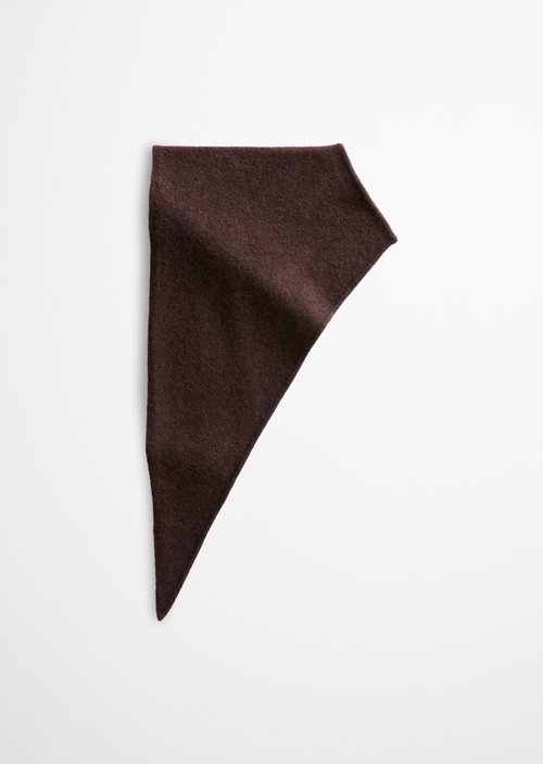 Strick-Dreiecksschal — Dark Brown Melange