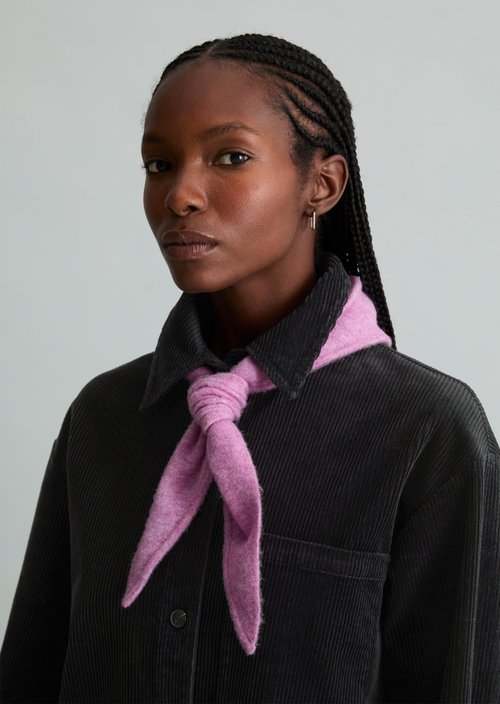 Strick-Dreiecksschal — Medium Pink