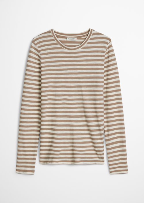 Striped T-shirt, regular fit — Light Beige