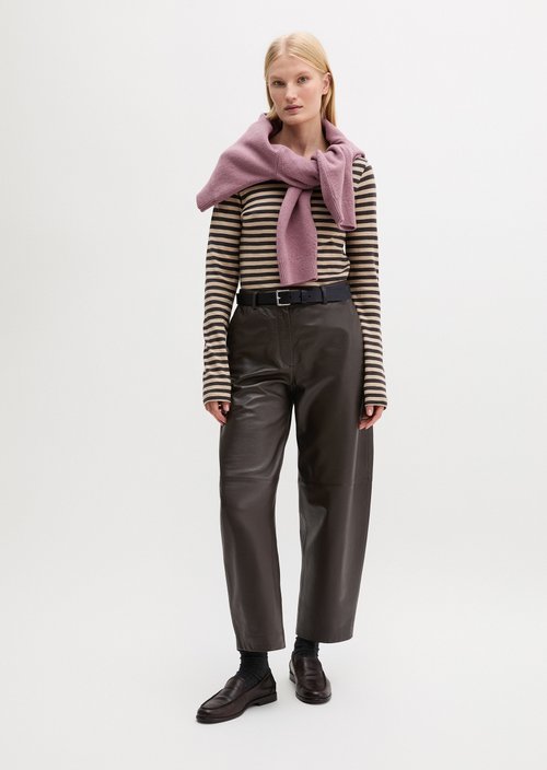 Striped T-shirt, regular fit — Light Beige