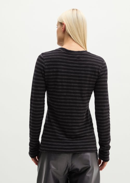 Striped T-shirt, regular fit — Dark Blue