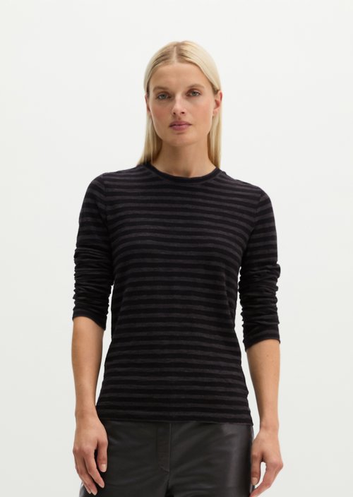 Striped T-shirt, regular fit — Dark Blue