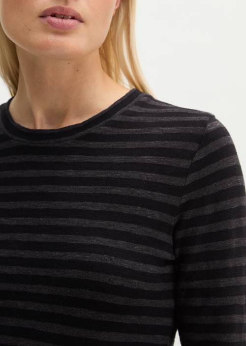Striped T-shirt, regular fit Dark Blue in detail view