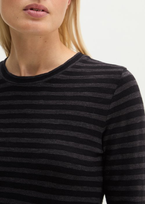 Striped T-shirt, regular fit — Dark Blue